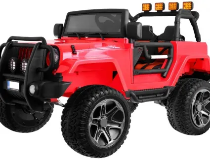AUTO TERENOWE JEEP MONSTER Czerwony