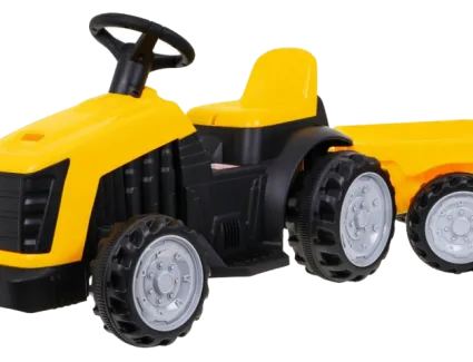 TRAKTOR Z PRZYCZEPĄ ŻÓŁTY