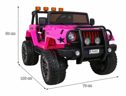 AUTO TERENOWE JEEP MONSTER Różowy
