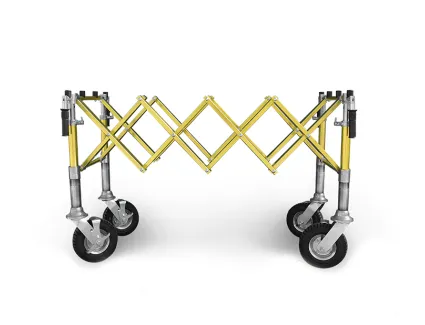 Wózek nożycowy PREMIUM podwyższony złoty, stalowe rączki