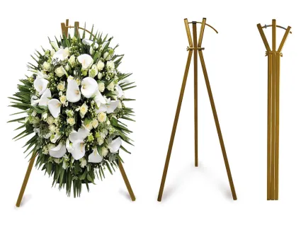 Stojak na wieniec - 100cm, złoty