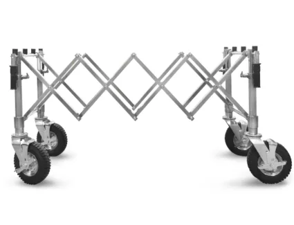 Wózek nożycowy STANDARD, srebrny - aluminiowe rączki