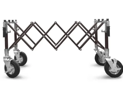 Wózek nożycowy STANDARD, brązowy- aluminiowe rączki