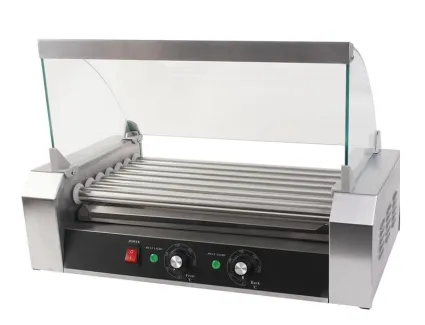 PODGRZEWACZ 7 ROLKOWY DO PARÓWEK Z SZYBĄ