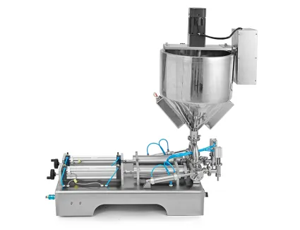 Nalewarka do Płynów Gęstych Pasty z PŁASZCZEM WODNYM i MIESZADŁEM Dwugłowicowa 30-500 ml