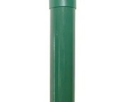 Słupek okrągły fi 42mm 2 m ocynkowany malowany z daszkiem