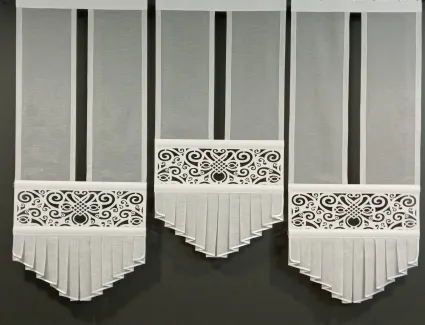 Ekran z ażurem AR1 i falbanką 80cm