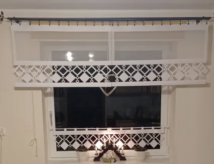 Komplet firan z zazdrostką i ażurem A4