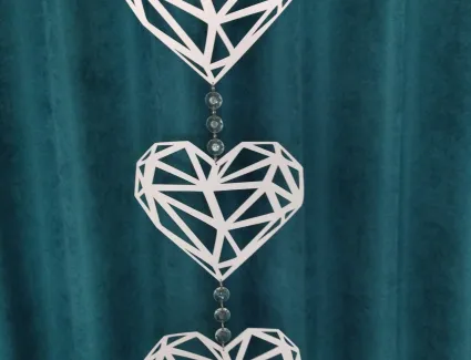 girlanda serce geometryczne