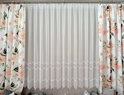 Firana na taśmie z gipiurą 81852