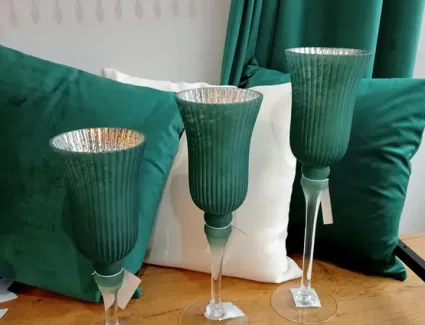 Świecznik zielony średni