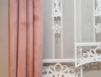 Zasłona Welvet Ciemny różowy