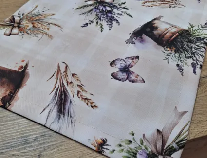 Bieżnik na stół Lawenda beżowy