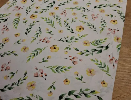 Bieżnik na stół Kwiaty żółty