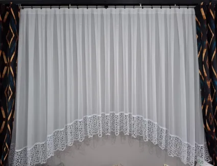 Firana na taśmie z gipiurą na łuk 200cm