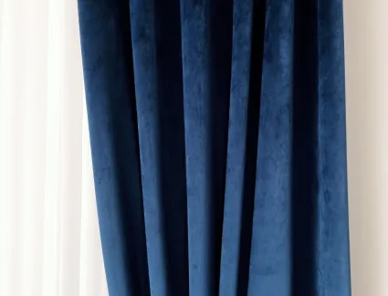 Zasłona Welur Granatowy 70cm